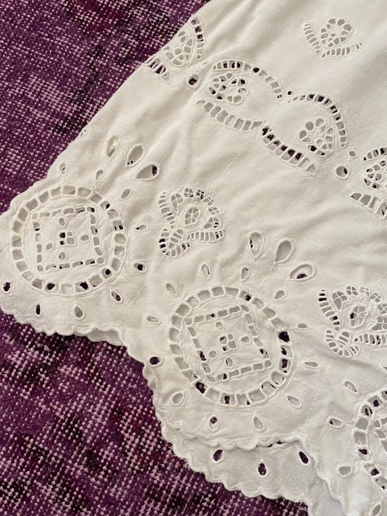Plus Size Embroidered Eyelet Drop Waist A-Line Maxi Skirt Future Collective Boho — image 5 of 7